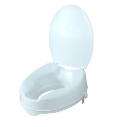 Raised Toilet Seat 10cm with Clamps and Lid Mobiak 0805512