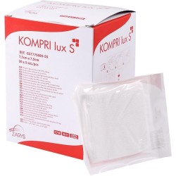 Sterile Gauze Swab Kompri Lux S 7,5x7,5 8ply 17 Threads (2 Packages of 2 pcs) Zarys