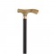 Wooden Cane Black – Imitation Horn Handle Mobiak