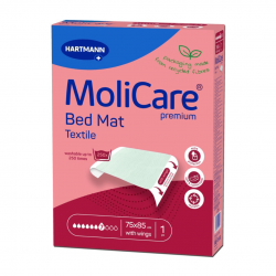 MoliCare® Premium Bed Mat Τextile Υποσέντονο Πολλαπλών Χρήσεων 7 Σταγόνων με Πτερύγια Συγκράτησης 75x185cm (Συσκευασία 1 Τεμαχίου) Hartmann 155012