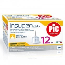  Стерилизирани инсулинови игли, PIC Solution Insupen Disposable Needles 29G x12mm 100pcs