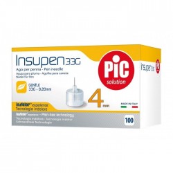  Стерилизирани инсулинови игли, PIC Solution Insupen Disposable Needles 33G x4mm 100pcs